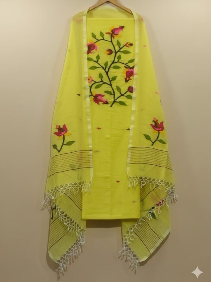 Pure Cotton Jamdani Suit (UNSTITCHED) – Elegant 2-Piece Set