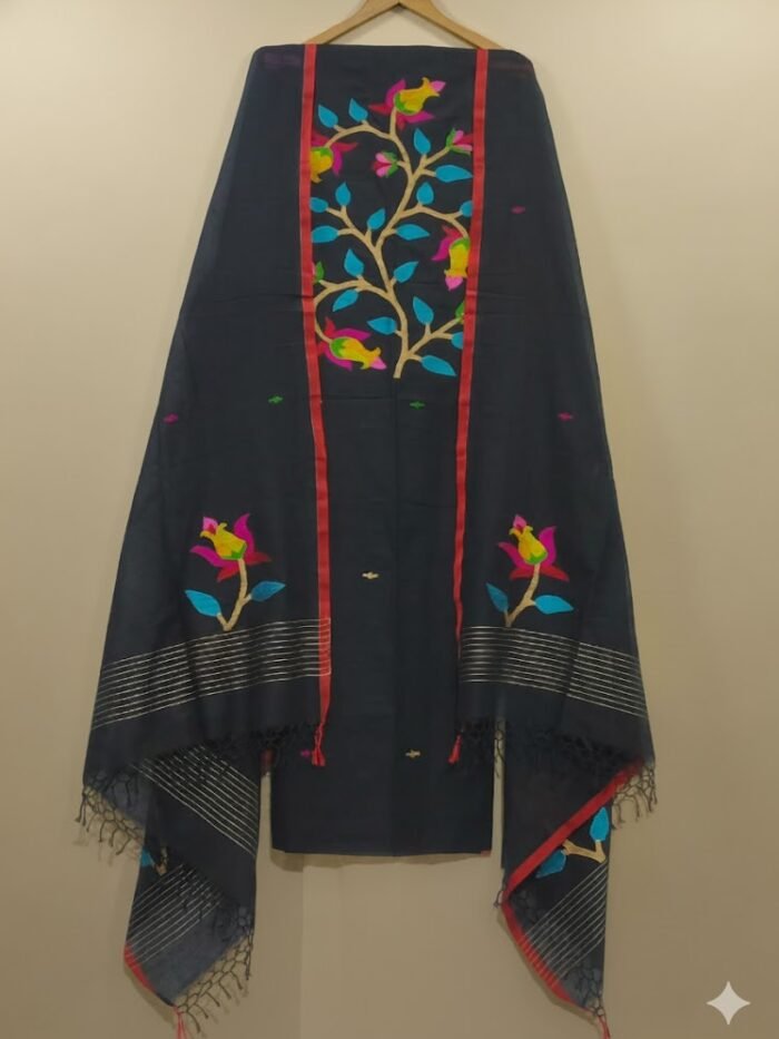 Pure Cotton Jamdani Suit (UNSTITCHED) – Elegant 2-Piece Set