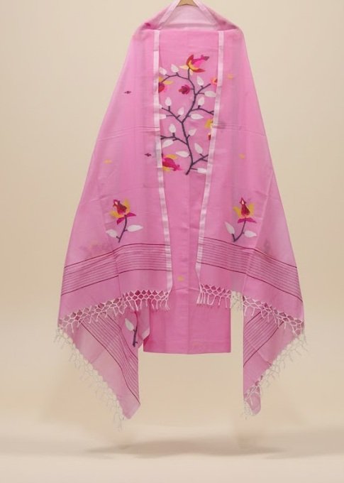 Pure Cotton Jamdani Suit (UNSTITCHED) – Elegant 2-Piece Set