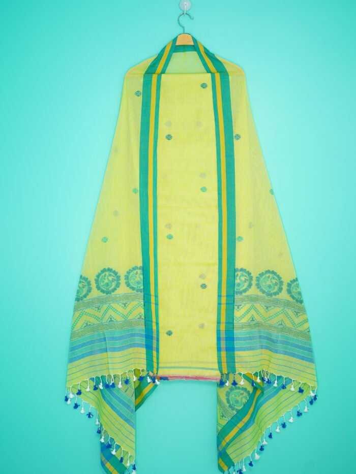 Pure Cotton Jamdani Suit (UNSTITCHED) – Elegant 2-Piece Set