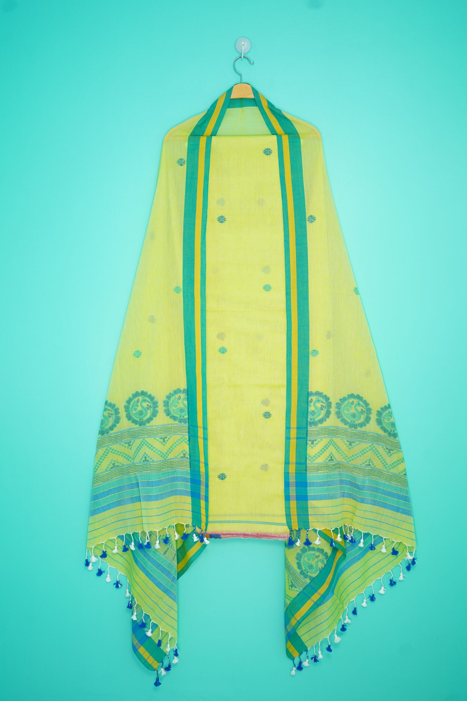 Pure Cotton Jamdani Suit (UNSTITCHED) – Elegant 2-Piece Set