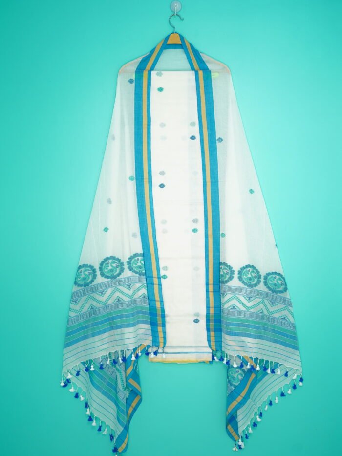 Pure Cotton Jamdani Suit (UNSTITCHED) – Elegant 2-Piece Set