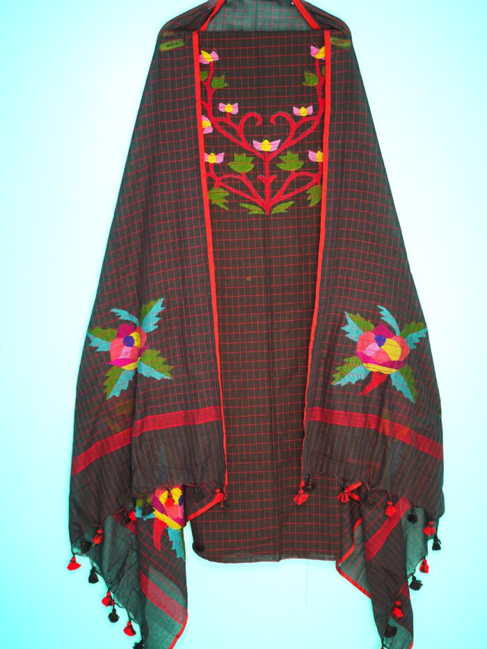 Pure Cotton Jamdani Suit (UNSTITCHED) – Elegant 2-Piece Set