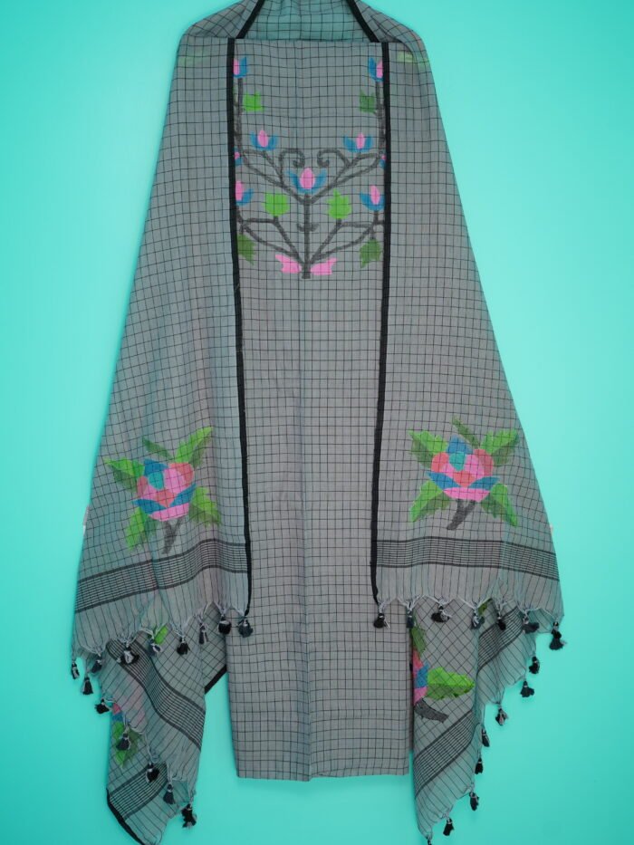 Pure Cotton Jamdani Suit (UNSTITCHED) – Elegant 2-Piece Set