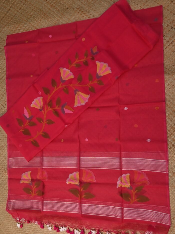 Muslin Jamdani Unstitched Suit Set – Elegant 2-Piece