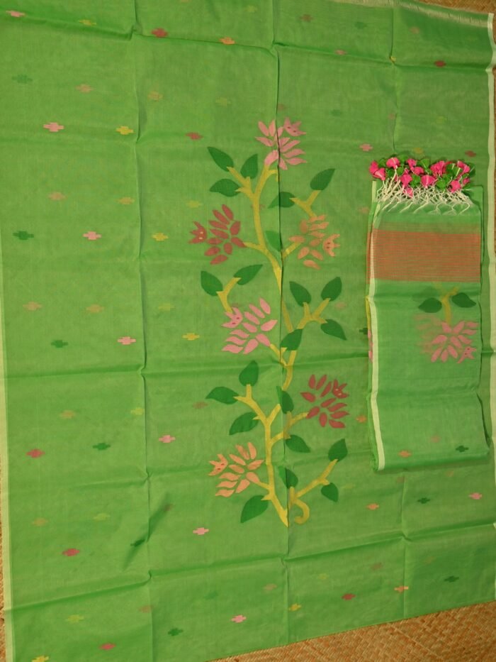 Muslin Jamdani Suit (UNSTITCHED) – Elegant 2-Piece Set