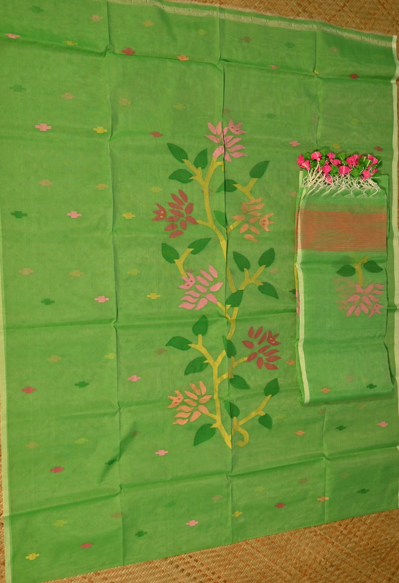 Muslin Jamdani Suit (UNSTITCHED) – Elegant 2-Piece Set