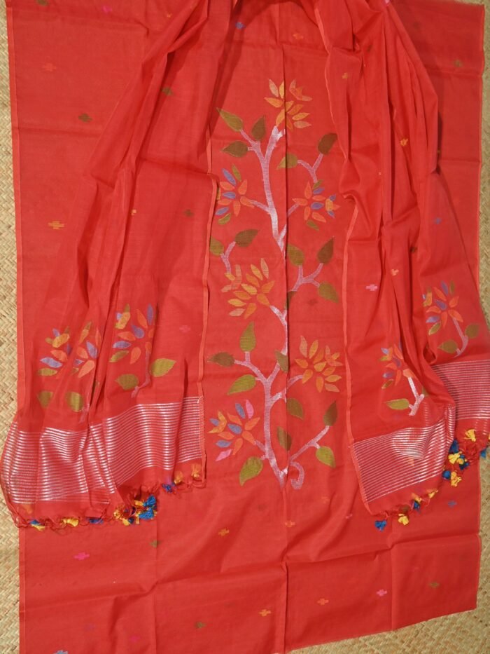 Muslin Jamdani Suit (UNSTITCHED) – Elegant 2-Piece Set