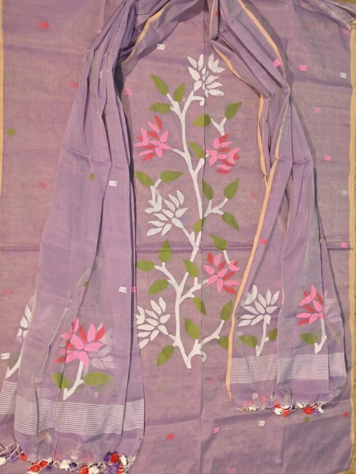 Muslin Jamdani Suit – 2-Piece Elegance