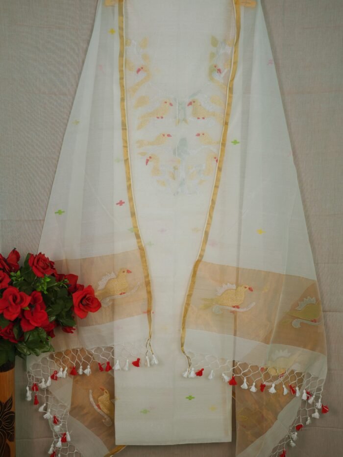 Muslin Jamdani Suit – Unstitched 2-Piece Set