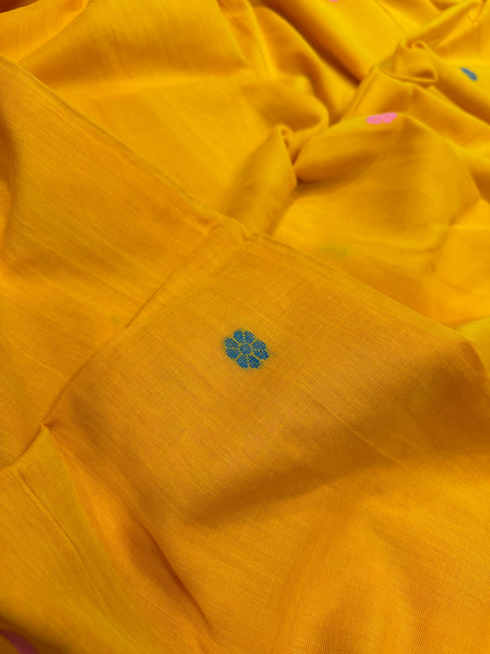 Pure Cotton Jamdani Saree with Blouse Piece - Image 3