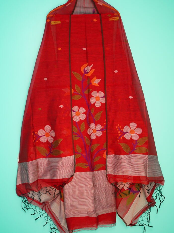 Muslin Jamdani Suit (UNSTITCHED) – Elegant 2-Piece Set