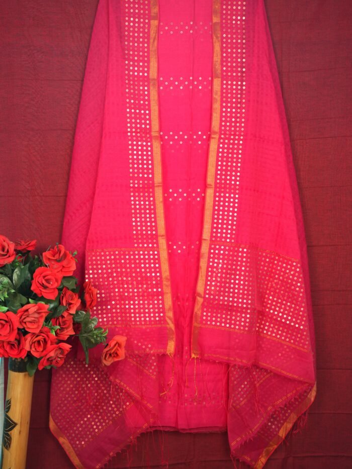 Muslin sequnce Suit (Unstitched) – Elegant 2-Piece Set