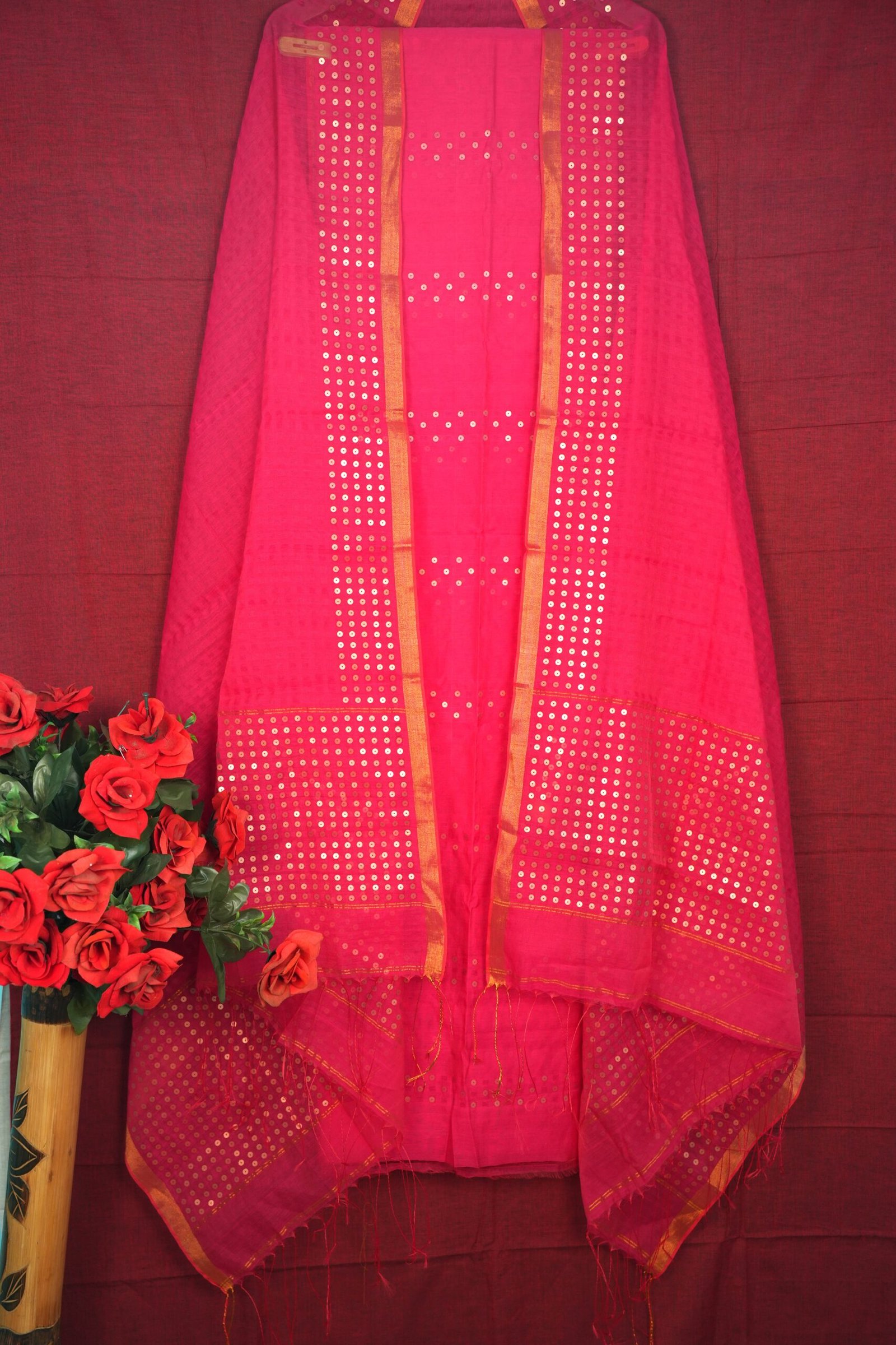 Muslin sequnce Suit (Unstitched) – Elegant 2-Piece Set