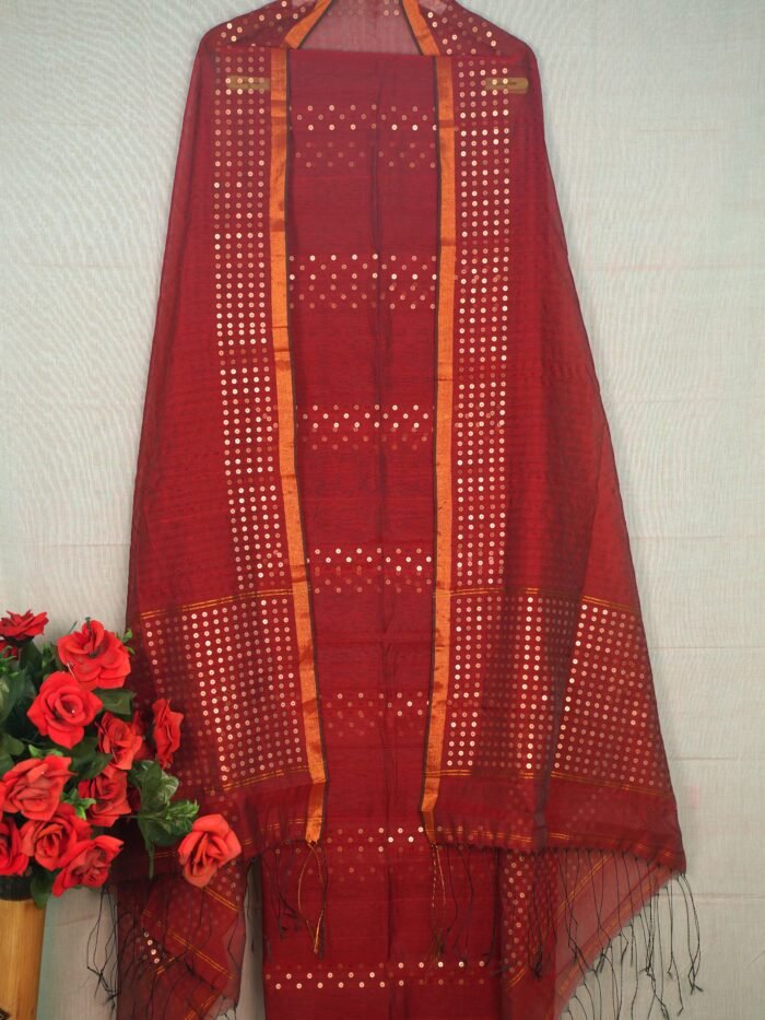 Muslin sequnce Suit (Unstitched) – Elegant 2-Piece Set