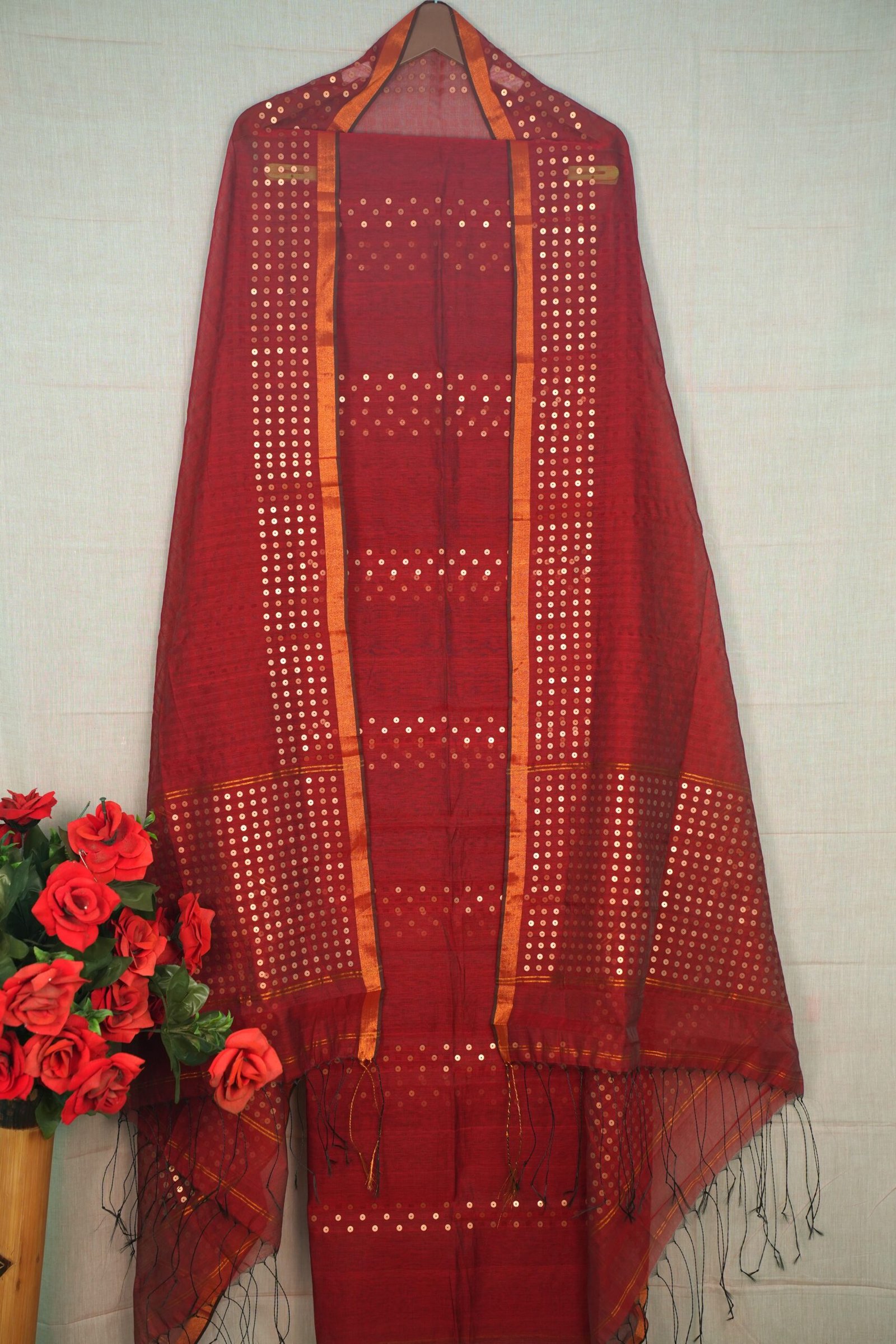 Muslin sequnce Suit (Unstitched) – Elegant 2-Piece Set