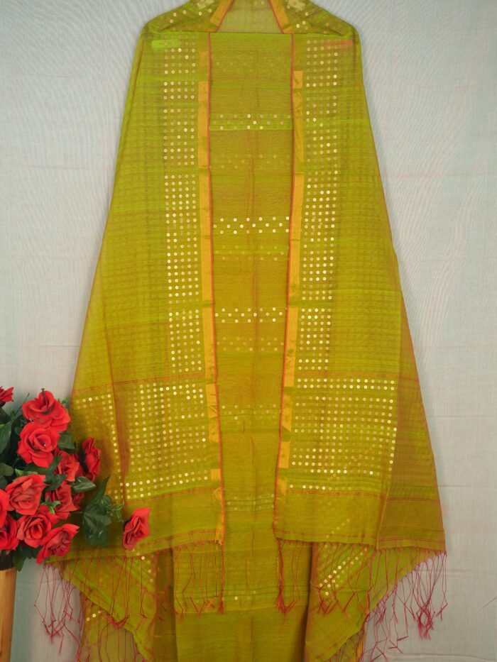 Muslin sequnce Suit (Unstitched) – Elegant 2-Piece Set