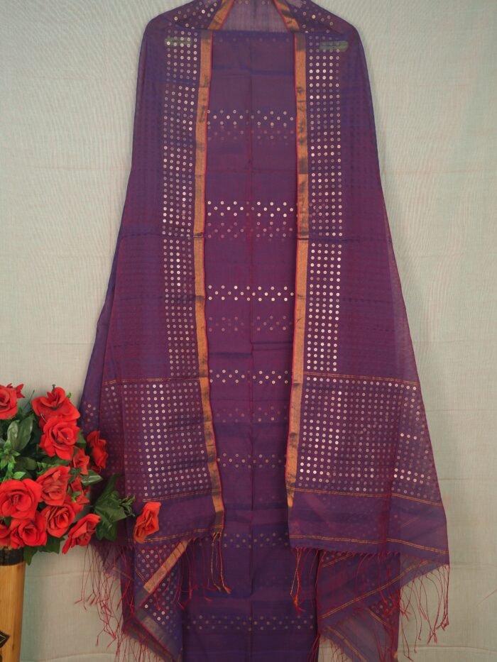 Muslin sequnce Suit (Unstitched) – Elegant 2-Piece Set