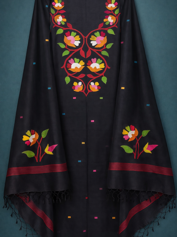 Pure Cotton Jamdani Suit (Unstitched) – Elegant 2-Piece Set