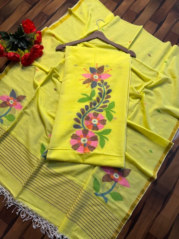 Pure Cotton Jamdani Suit (UNSTITCHED) – Elegant 2-Piece Set