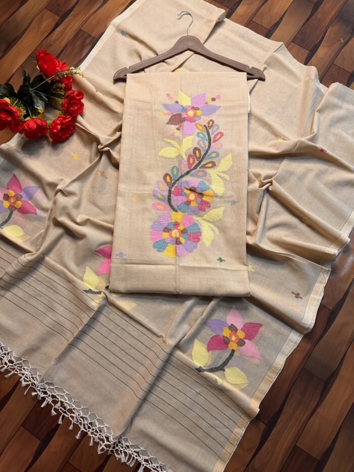 Pure Cotton Jamdani Suit (UNSTITCHED) – Elegant 2-Piece Set