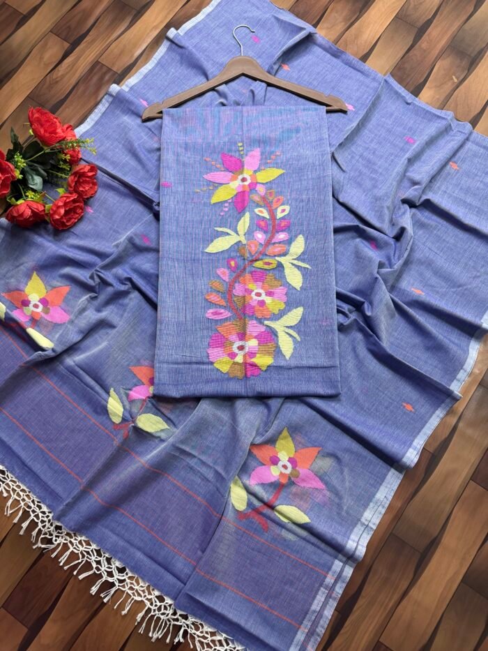 Pure Cotton Jamdani Suit (UNSTITCHED) – Elegant 2-Piece Set