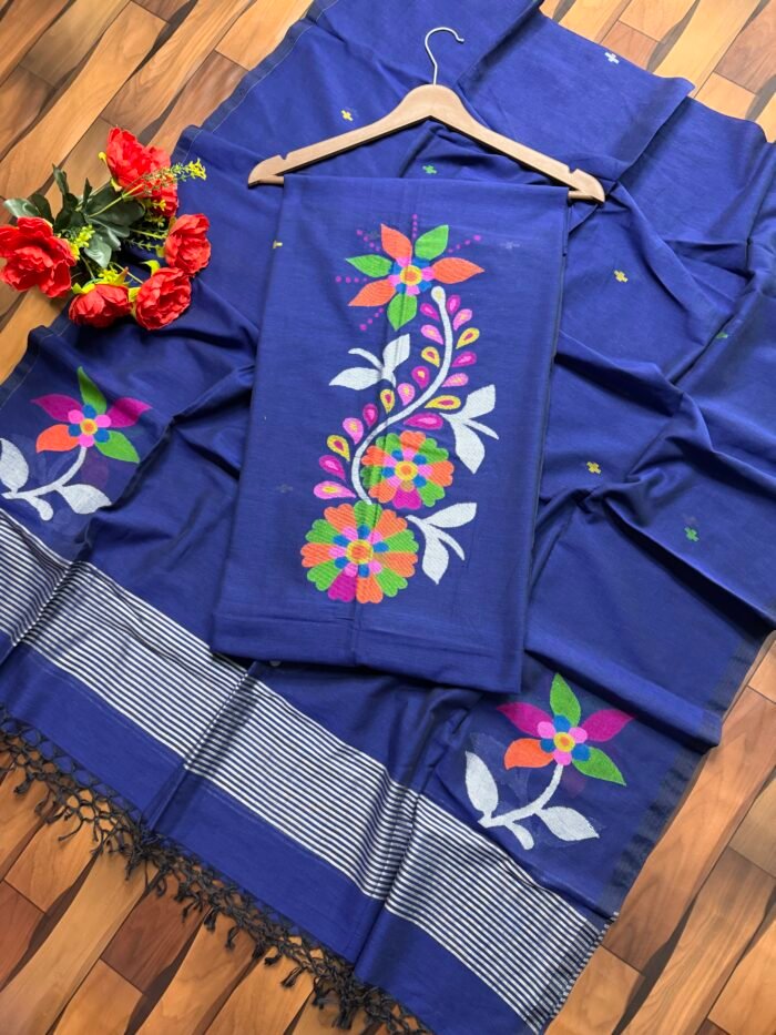 Pure Cotton Jamdani Suit (UNSTITCHED) – Elegant 2-Piece Set