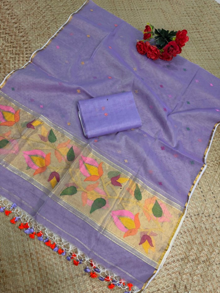 Muslin Jamdani Suit (UNSTITCHED) – Elegant 2-Piece Set