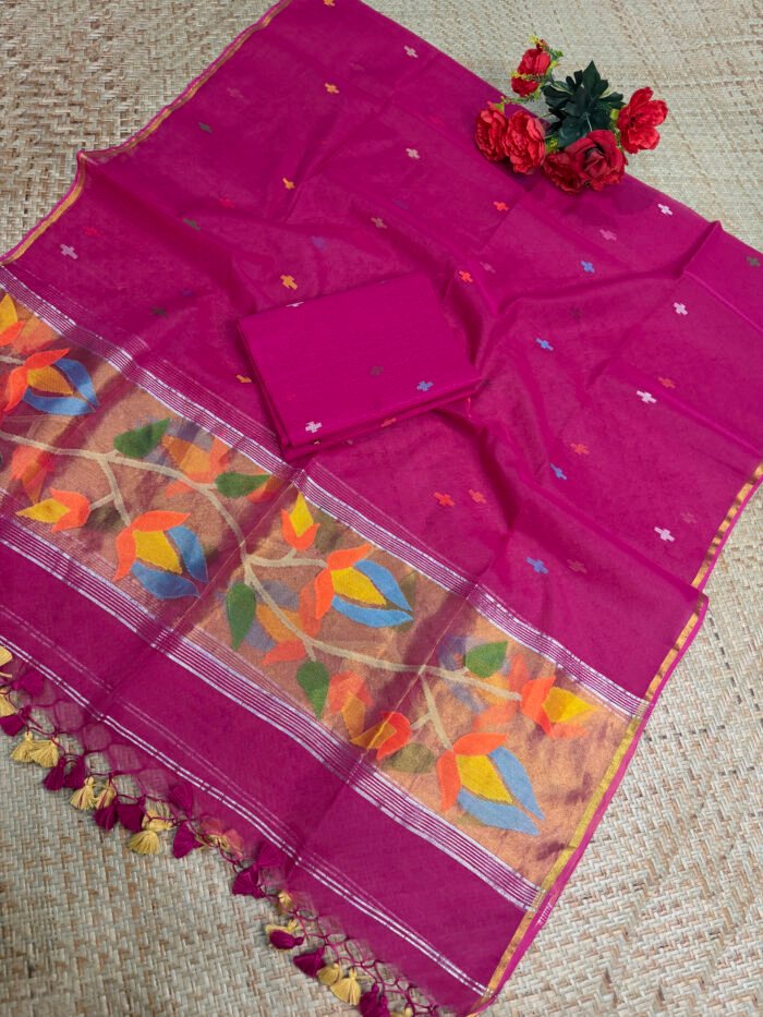 Muslin Jamdani Suit (UNSTITCHED) – Elegant 2-Piece Set