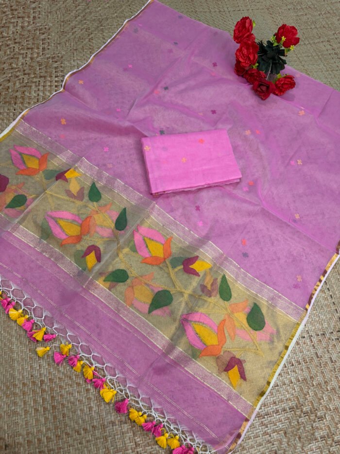 Muslin Jamdani Suit (UNSTITCHED) – Elegant 2-Piece Set