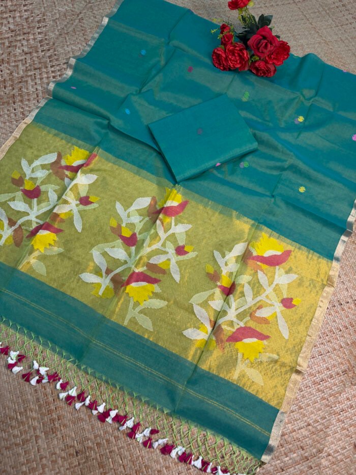 Premium Muslin Jamdani Suit (Unstitched) – Elegant 2-Piece Set (Copy)