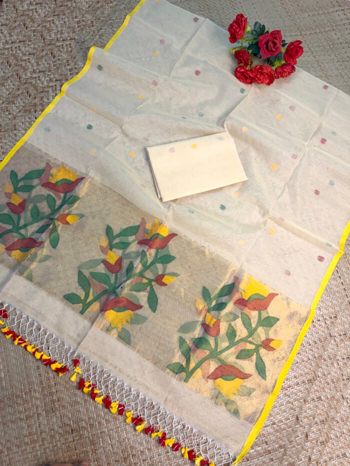 Premium Muslin Jamdani Suit (Unstitched) – Elegant 2-Piece Set