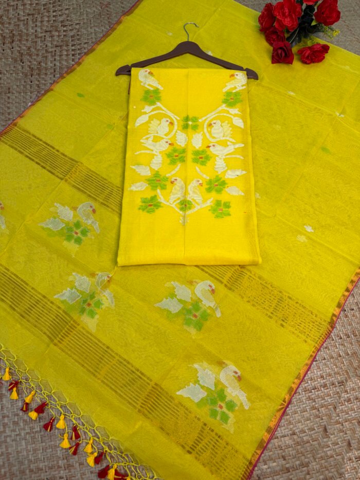 Handwoven Muslin Jamdani Suit (Unstitched) – 2-Piece Elegant Set