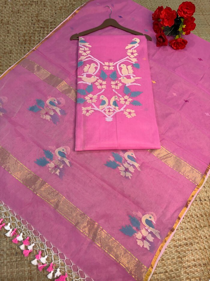 Handwoven Muslin Jamdani Suit (Unstitched) – 2-Piece Elegant Set