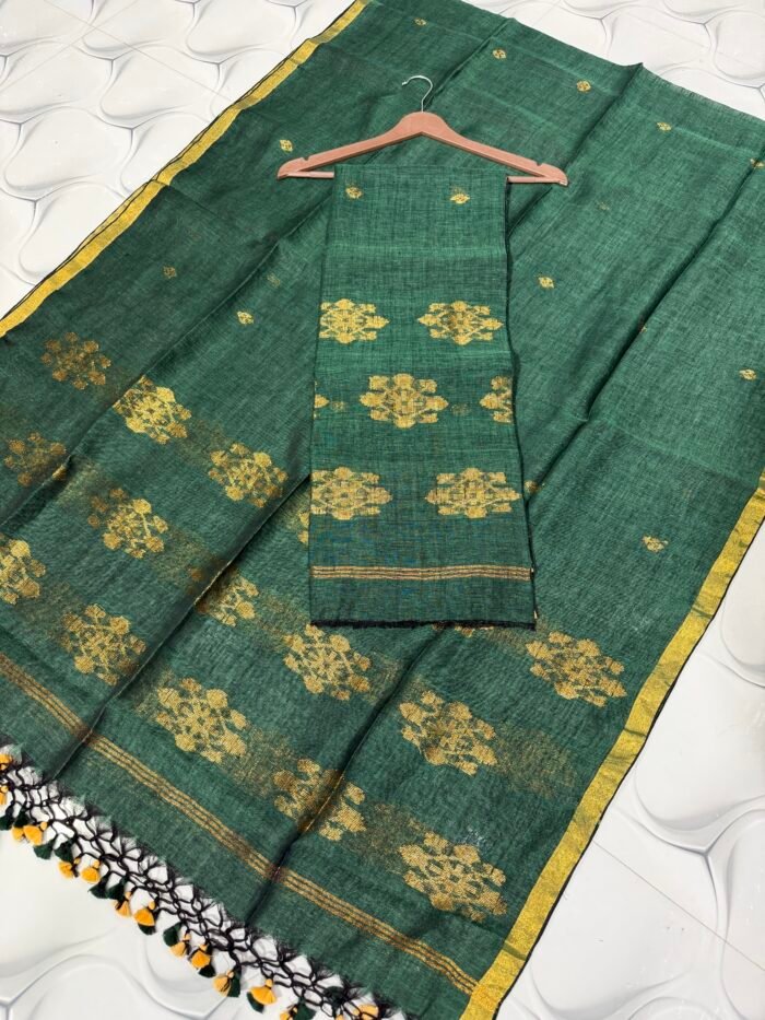 Pure Linen Jamdani Top & Dupatta Set – Elegant 2 Piece #2