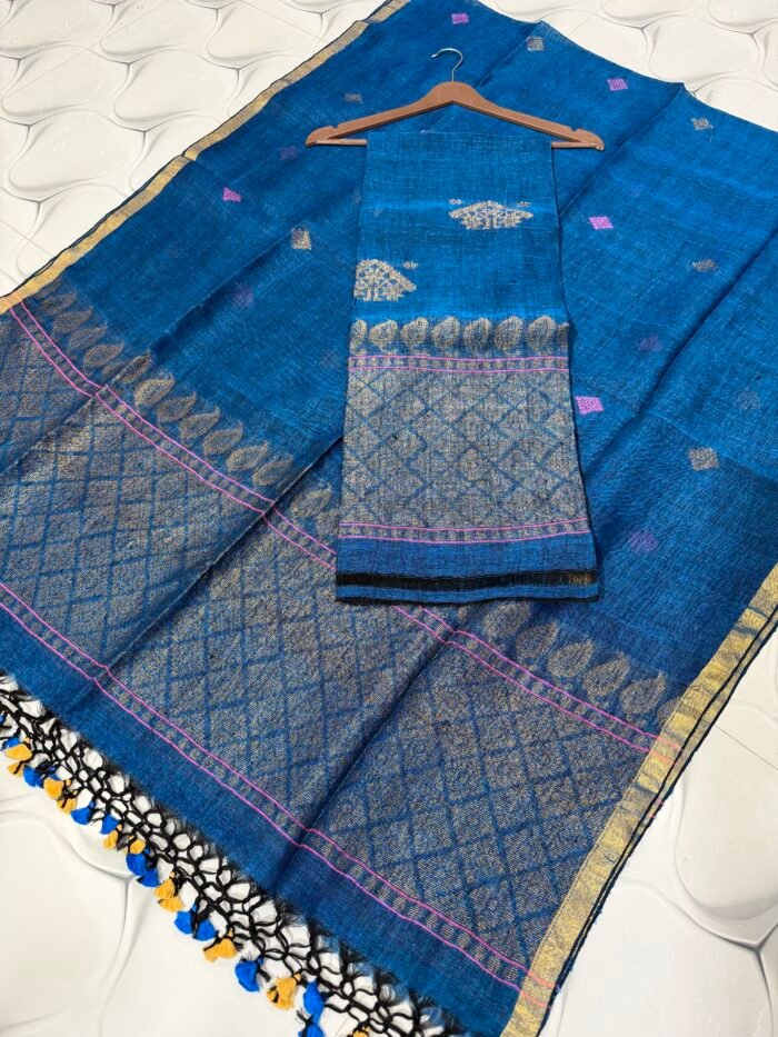 Pure Linen Jamdani Top & Dupatta Set – Festive Edition