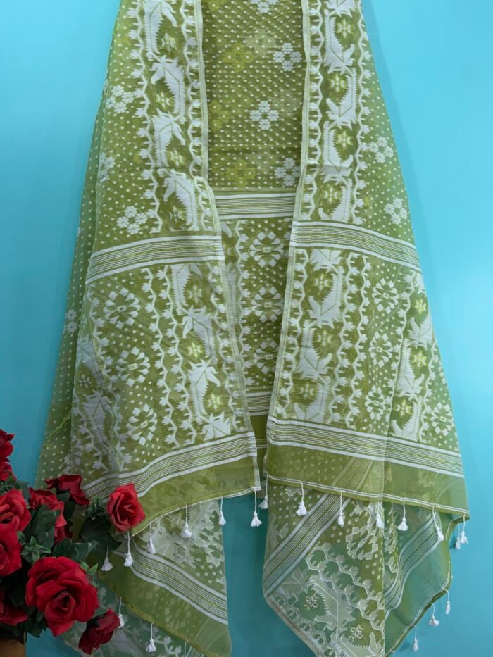 Jamdani Cotton Suit Set – Elegant Handwoven 2-Piece