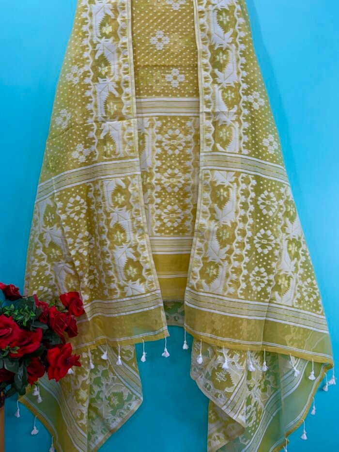 Jamdani Cotton Suit Set – Elegant Handwoven 2-Piece