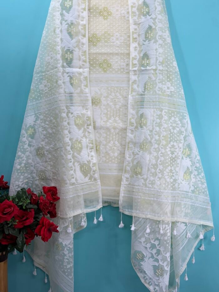 Jamdani Cotton Suit Set – Elegant Handwoven 2-Piece