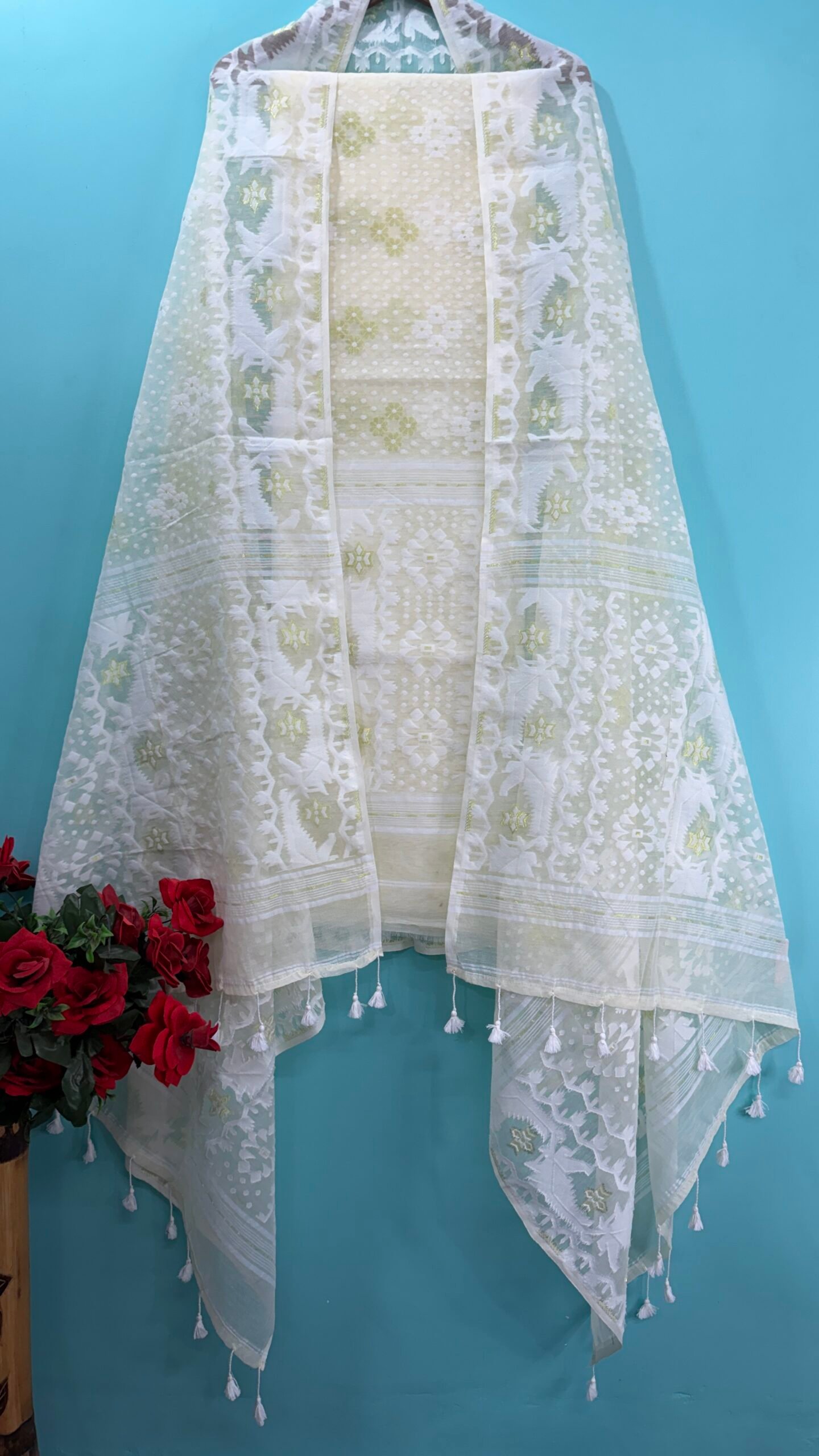 Jamdani Cotton Suit Set – Elegant Handwoven 2-Piece