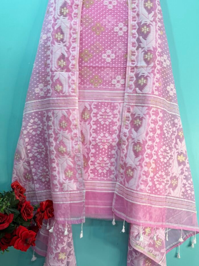 Jamdani Cotton Suit Set – Elegant Handwoven 2-Piece