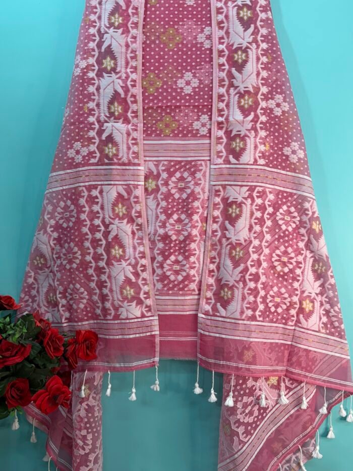 Jamdani Cotton Suit Set – Elegant Handwoven 2-Piece