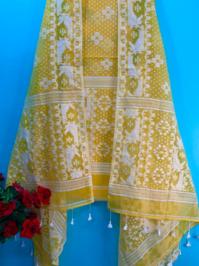 Jamdani Cotton Suit Set – Elegant Handwoven 2-Piece