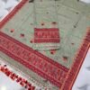 Pure Cotton Top & Dupatta Set with Woven Border (2-Piece)