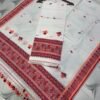Pure Cotton Top & Dupatta Set with Woven Border (2-Piece)