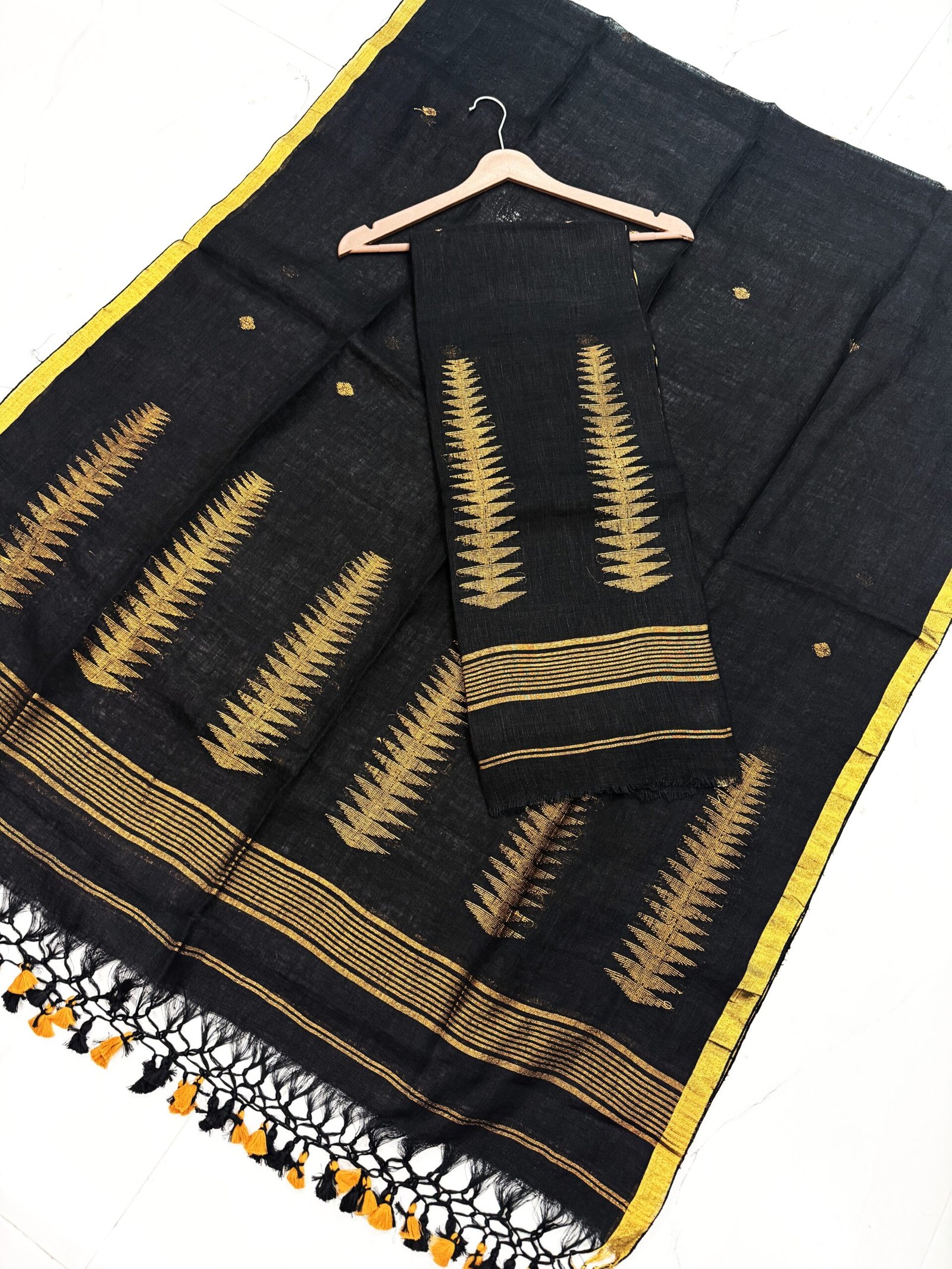 Pure Linen Top & Dupatta Set (Unstitched)