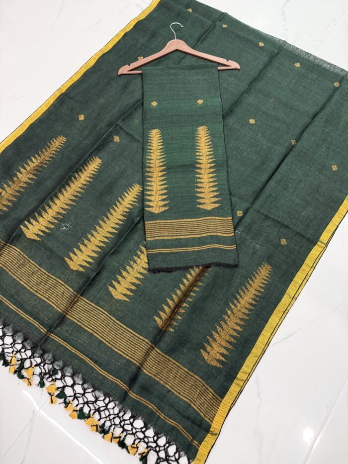 Pure Linen Top & Dupatta Set (Unstitched)