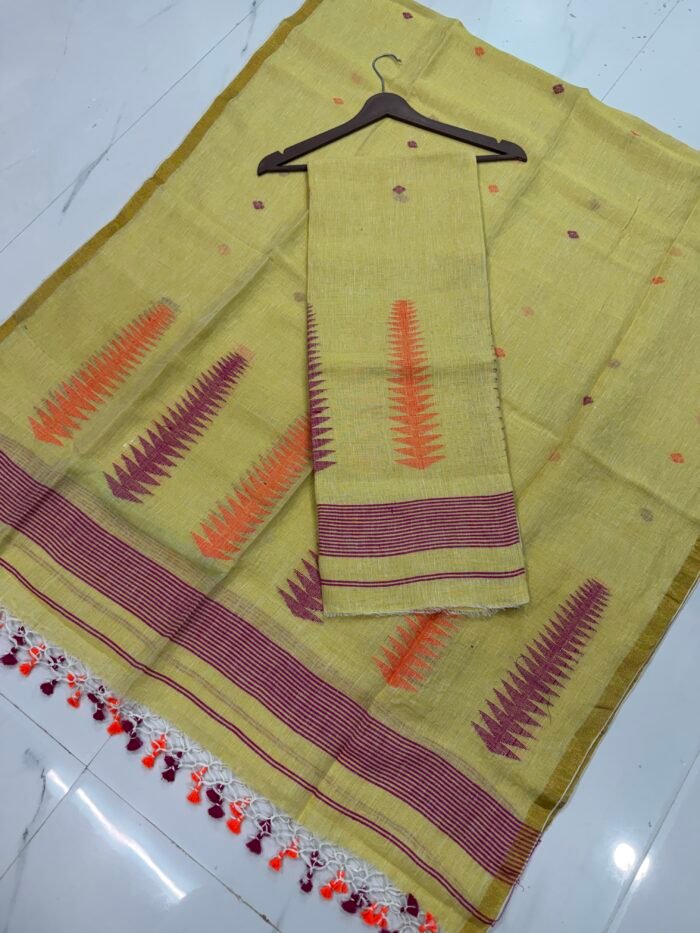 Pure Linen Top & Dupatta Set (Unstitched)