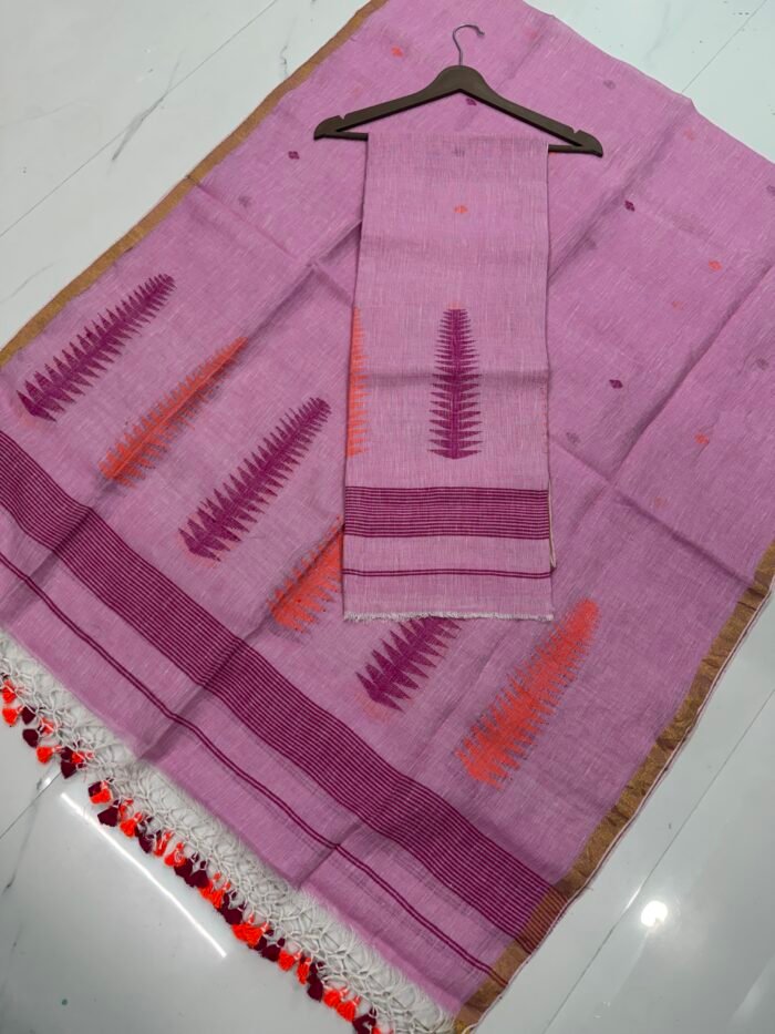 Pure Linen Top & Dupatta Set (Unstitched)