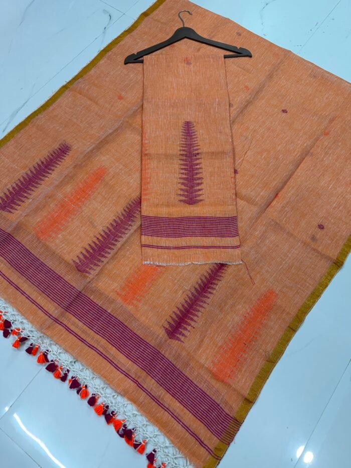 Pure Linen Top & Dupatta Set (Unstitched)
